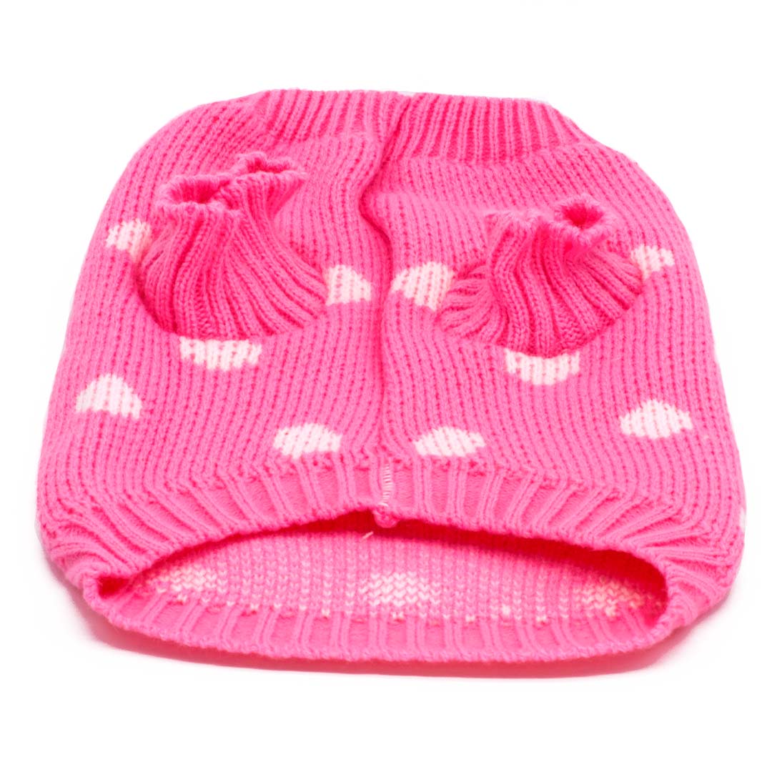 Guinevere Pink Polka Dot Dog Sweater