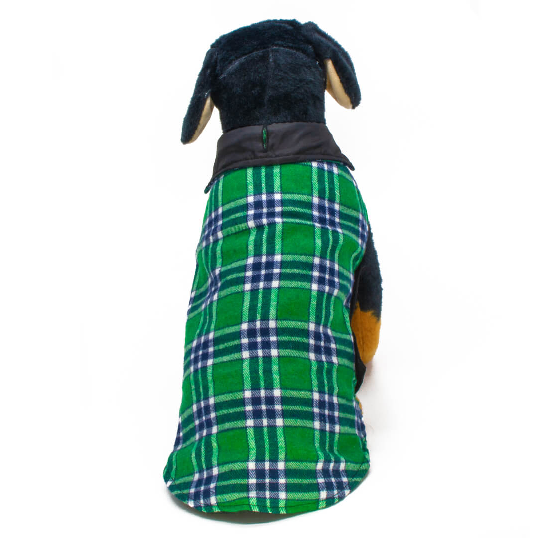 Guinevere Shamrock Plaid Dog Coat