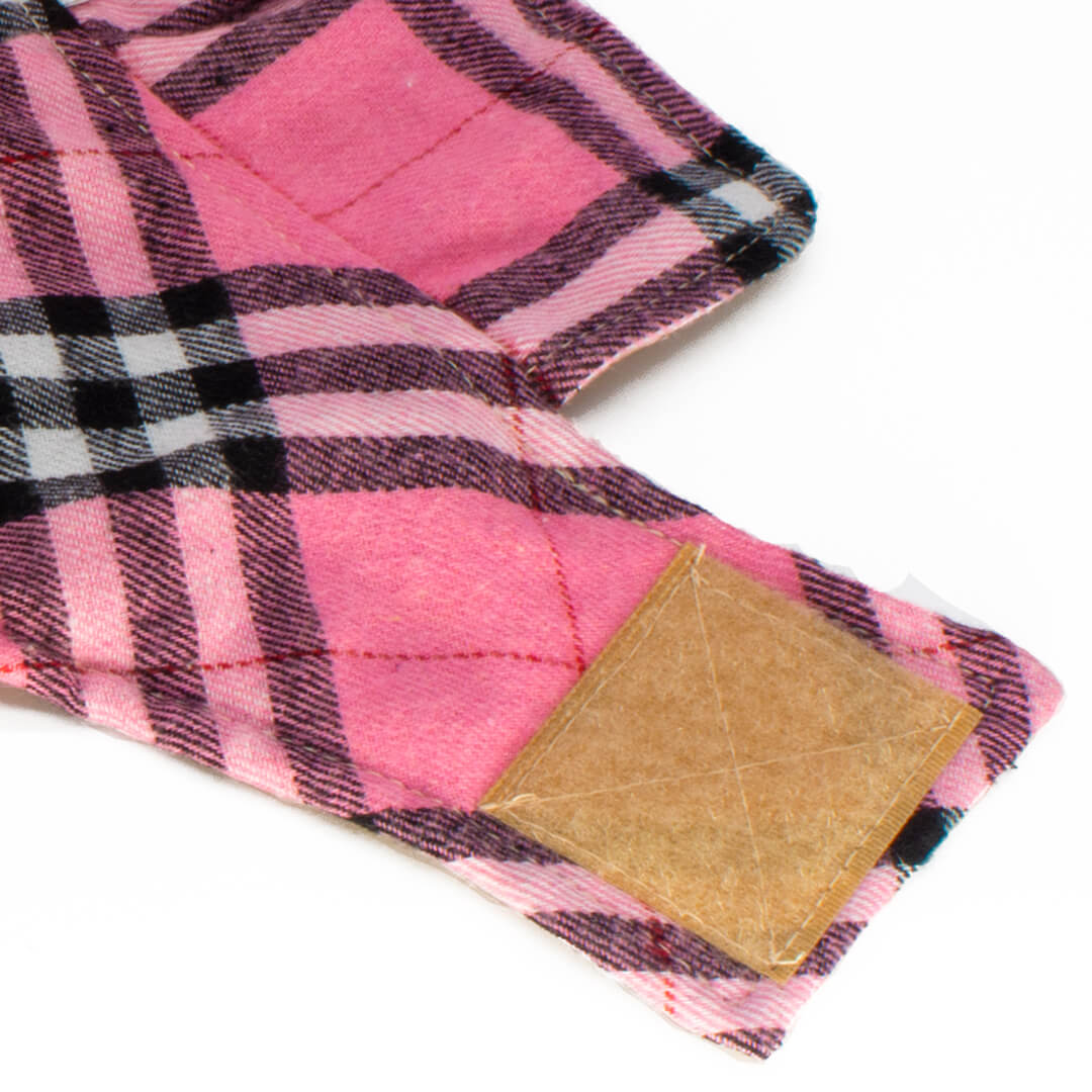 Guinevere Pink Plaid Dog Coat