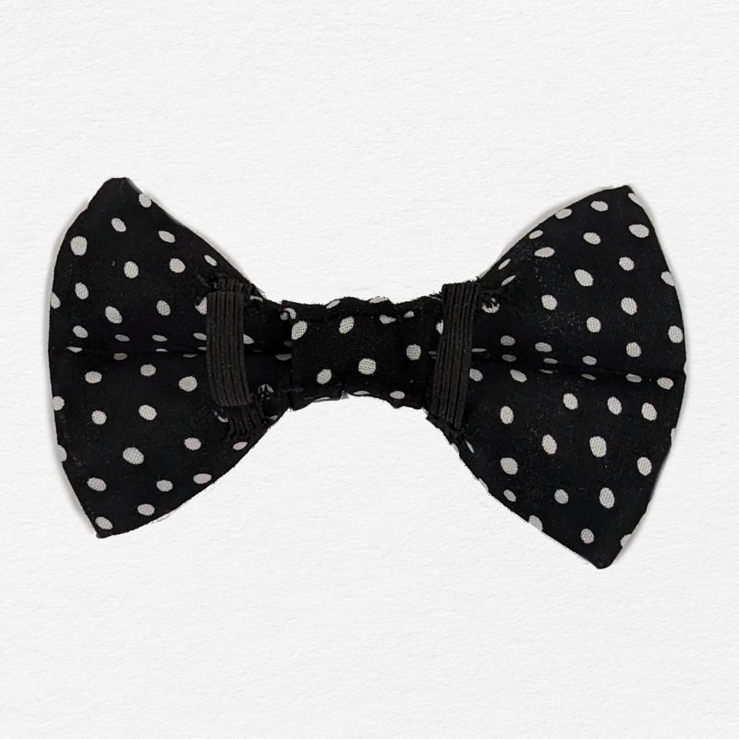Midnight Polka Dot Dog Bow Tie