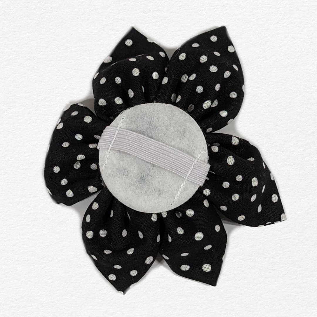 Midnight Polka Dot Dog Flower