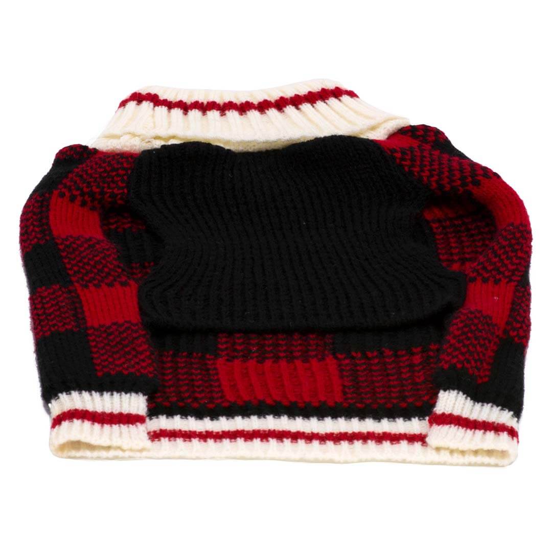 Red Plaid Dog Sweater