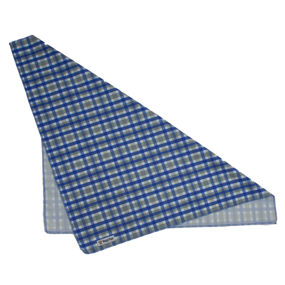Sapphire Stone Plaid Dog Bandana - Waggy Pups