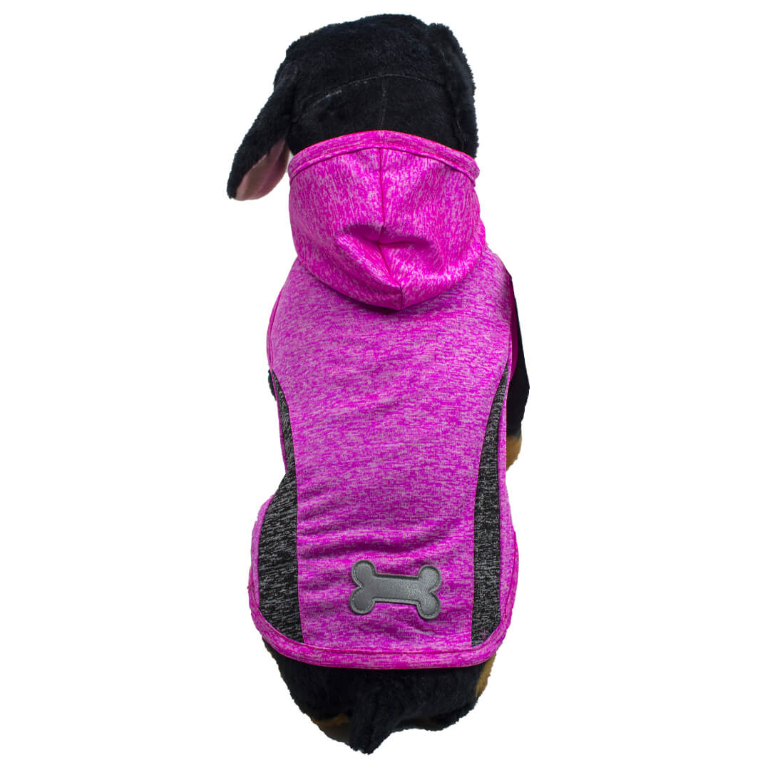 Trackster Pink Sleeveless Dog Hoodie
