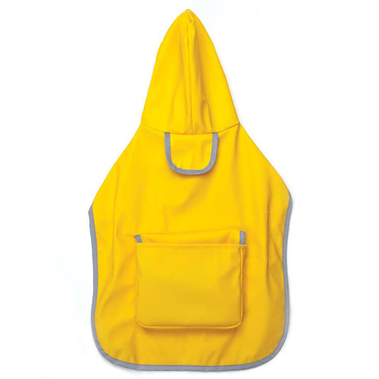 Yellow Clouds Reversible Pocket Dog Raincoat