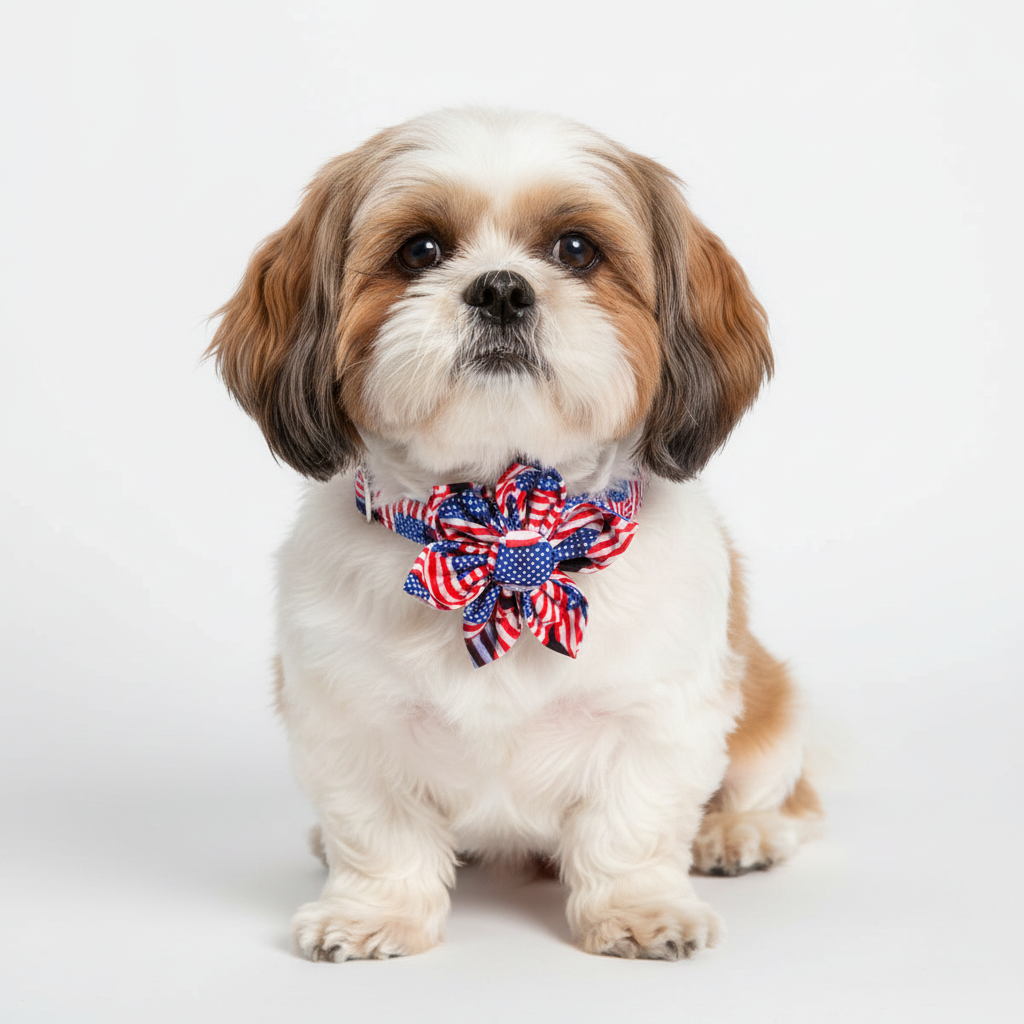 Patriotic Dog Flower Collar