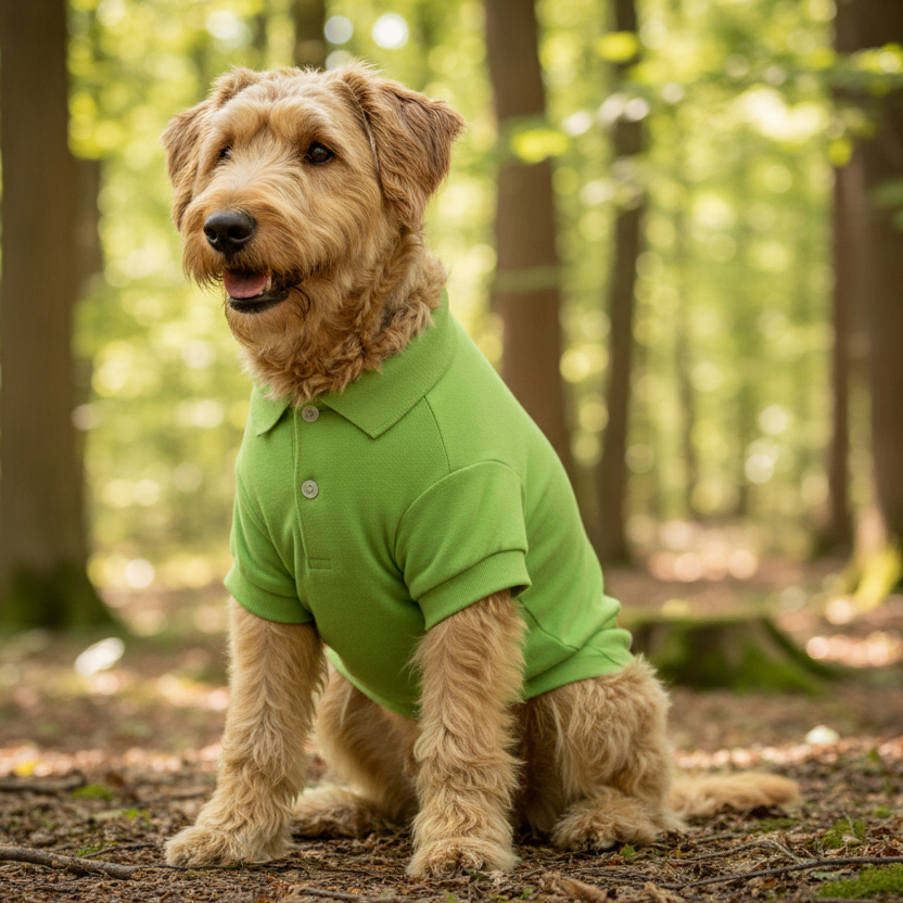 Parrot Green Dog Polo Shirt