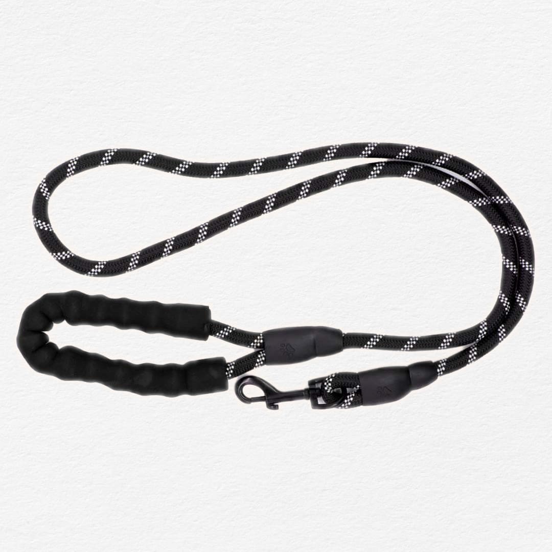 Dogonet 5ft Black Reflective Rope Dog Leash