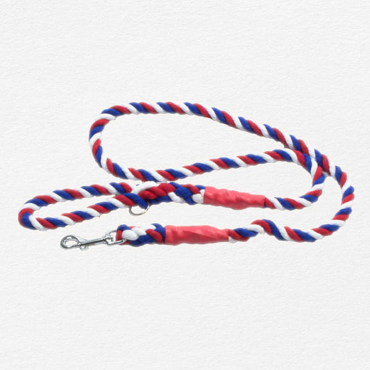 5ft Patriotic Cotton Rope Dog Leash
