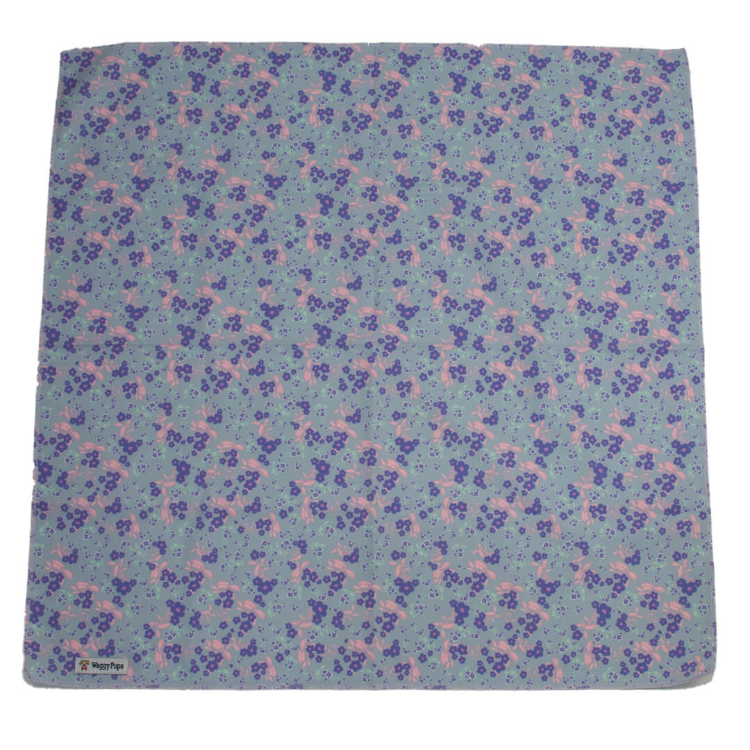 Cerulean Violets Dog Bandana - Waggy Pups