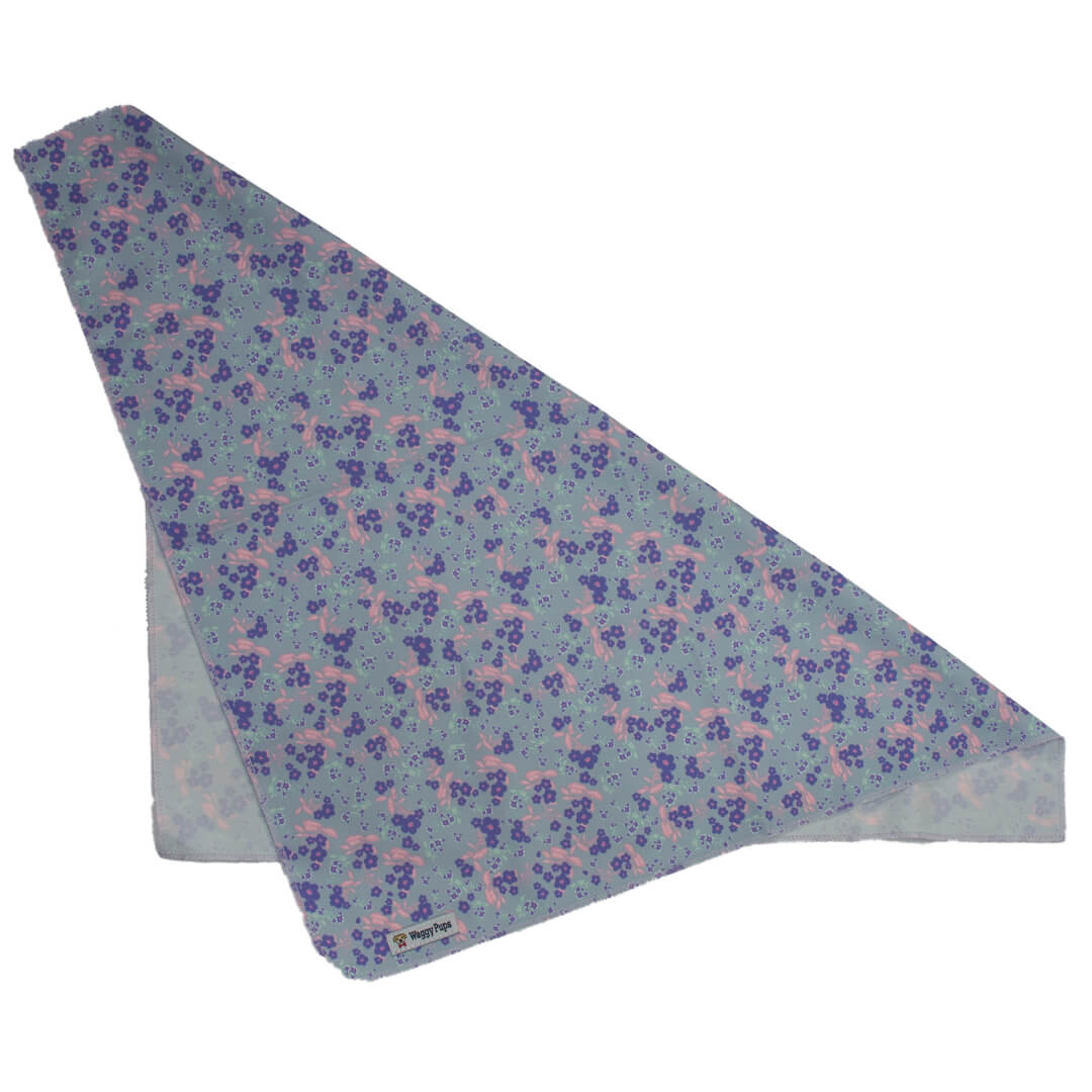 Cerulean Violets Dog Bandana - Waggy Pups