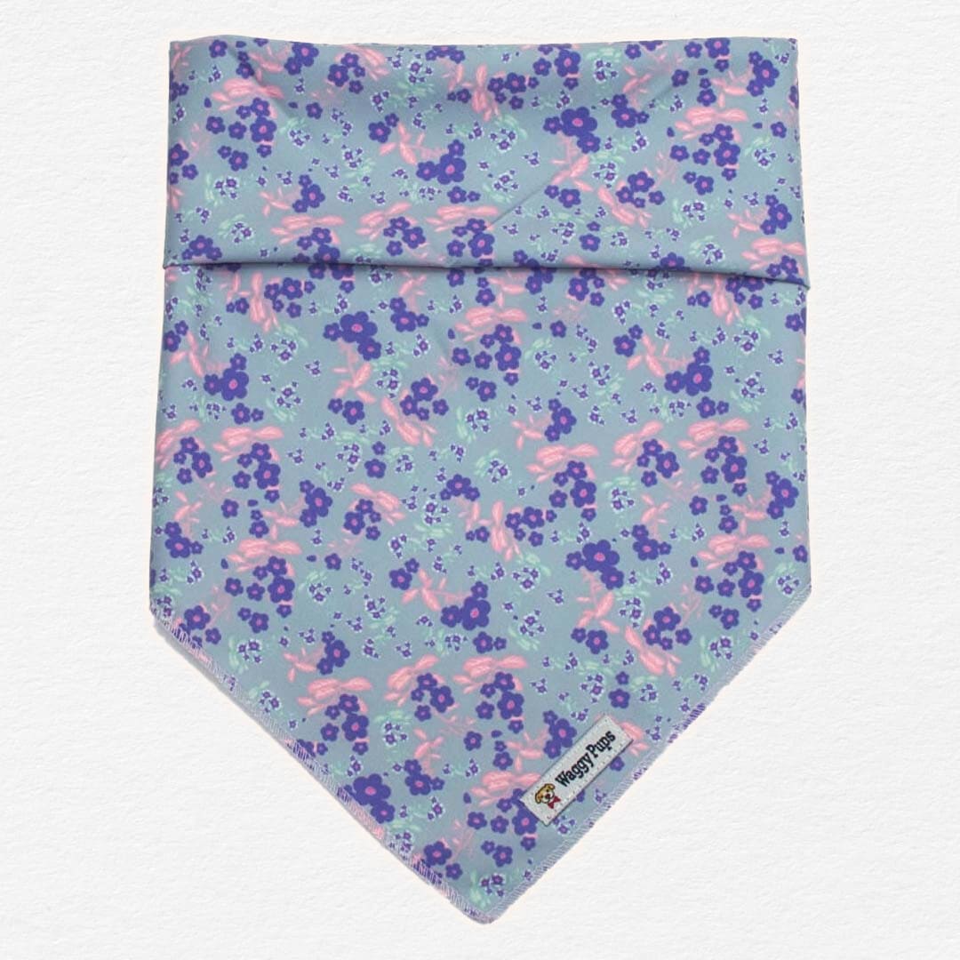 Cerulean Violets Dog Bandana