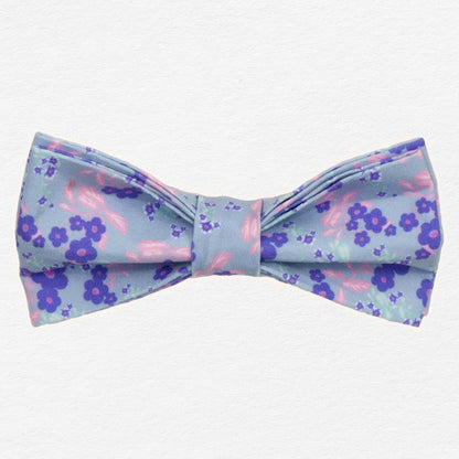 Cerulean Violets Dog Bow Tie Collar