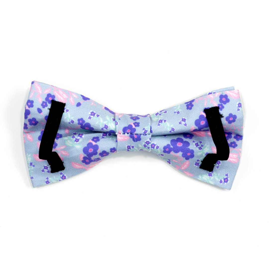 Cerulean Violets Dog Bow Tie - Waggy Pups