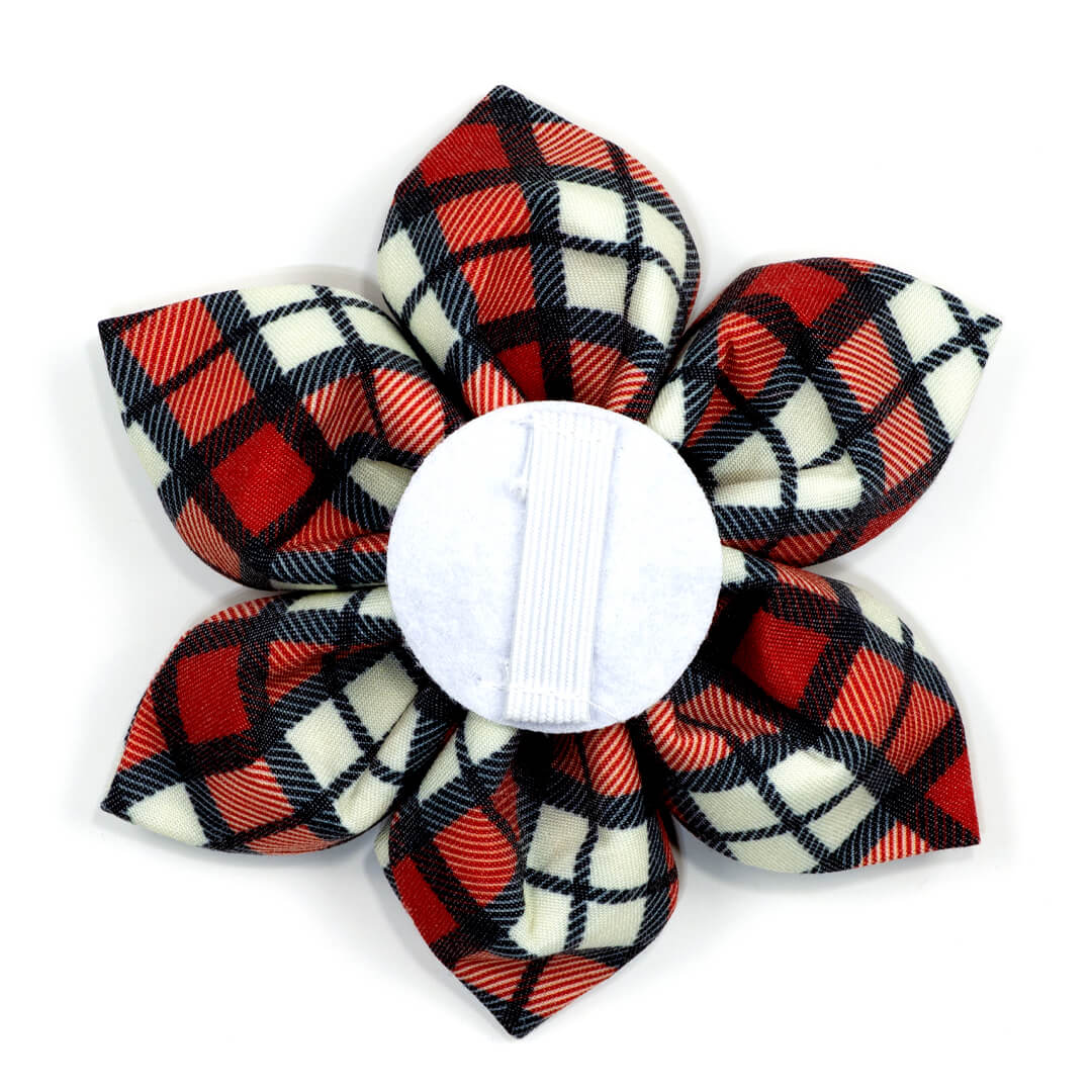 Cranberry Plaid Dog Flower - Waggy Pups