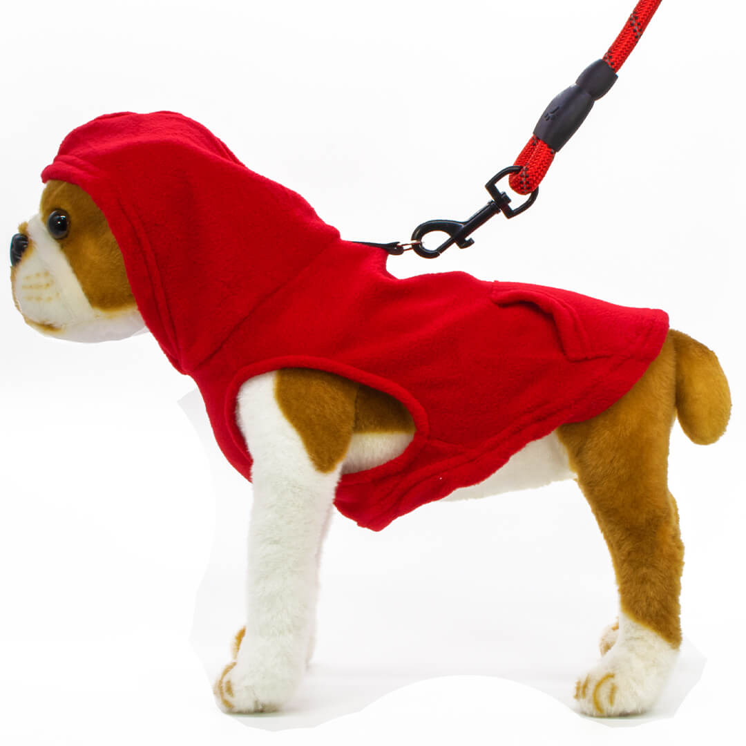 Dogonet Red Fleece Dog Hoodie