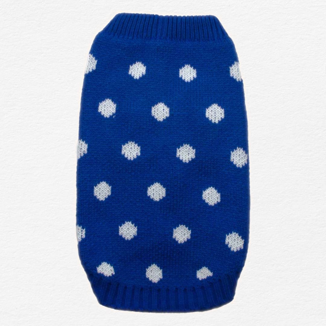 Blue and pink polka dot outlet sweater