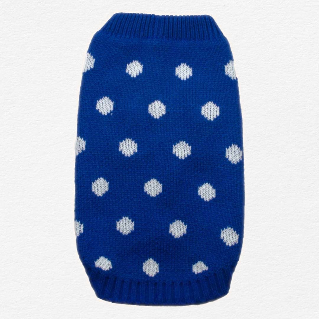 Guinevere Blue Polka Dot Dog Sweater