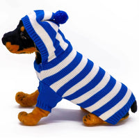 Thumbnail for Guinevere Blue and White Stripe Dog Sweater