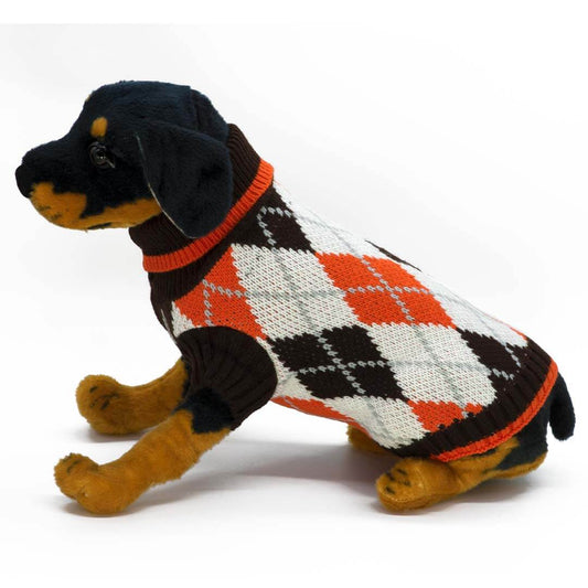 Guinevere Vintage Argyle Dog Sweater