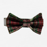 Thumbnail for Holiday Plaid Dog Bow Tie Collar