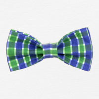 Thumbnail for Navy Emerald Plaid Dog Bow Tie