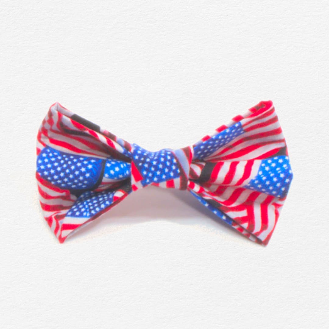 Patriotic Dog Bow Tie Collar