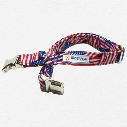Patriotic Dog Flower Collar