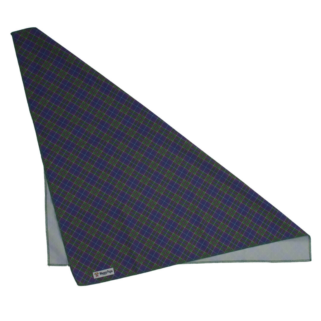Peacock Plaid Dog Bandana - Waggy Pups