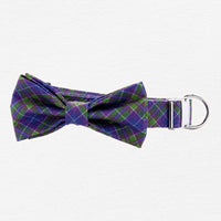 Thumbnail for Peacock Plaid Dog Bow Tie Collar