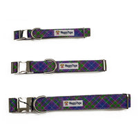Thumbnail for Peacock Plaid Dog Collar - Waggy Pups