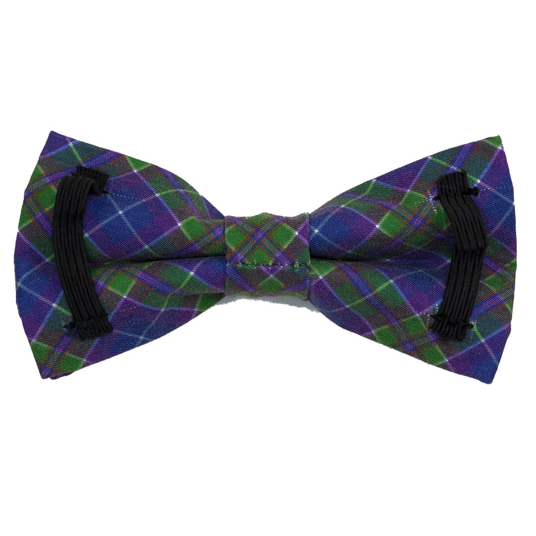Peacock Plaid Dog Bow Tie - Waggy Pups