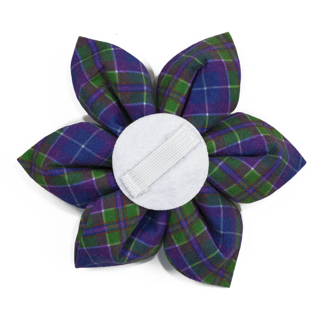Peacock Plaid Dog Flower - Waggy Pups