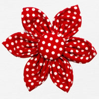 Thumbnail for Ruby Polka Dot Dog Flower Collar