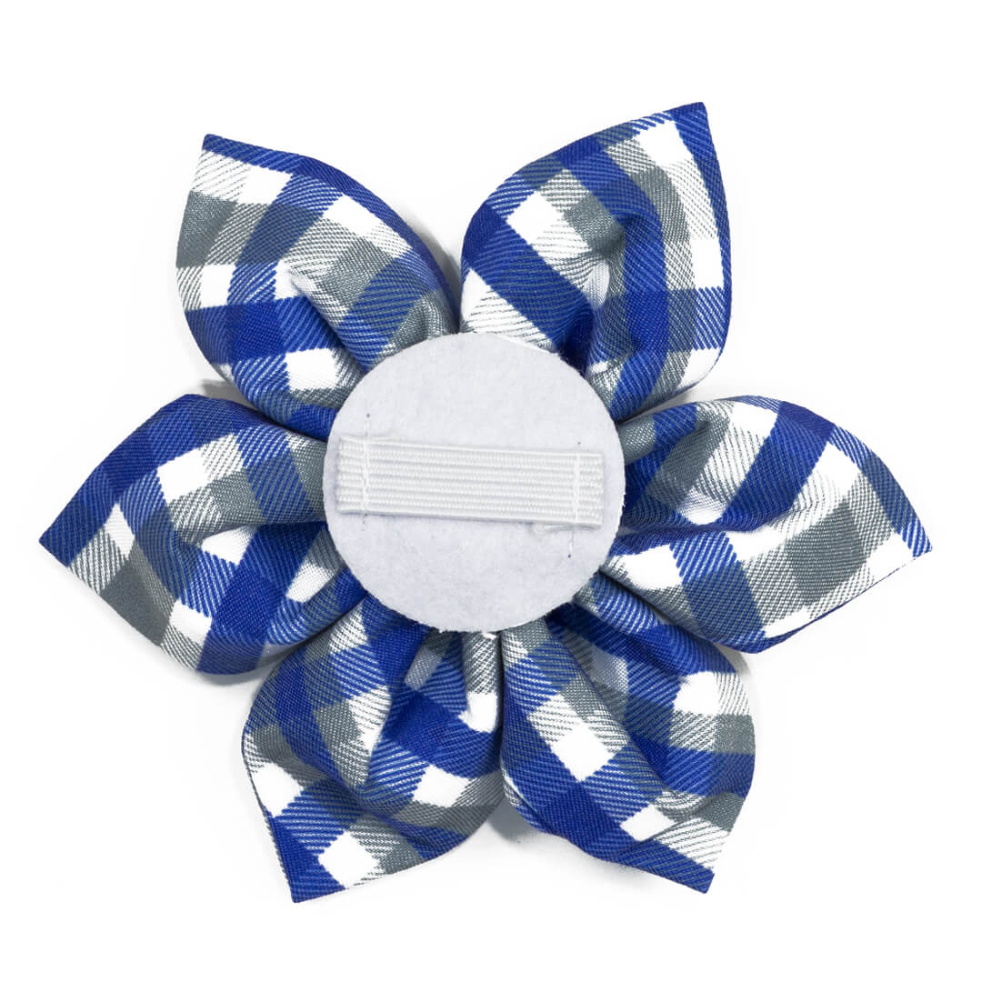 Sapphire Stone Plaid Dog Flower - Waggy Pups