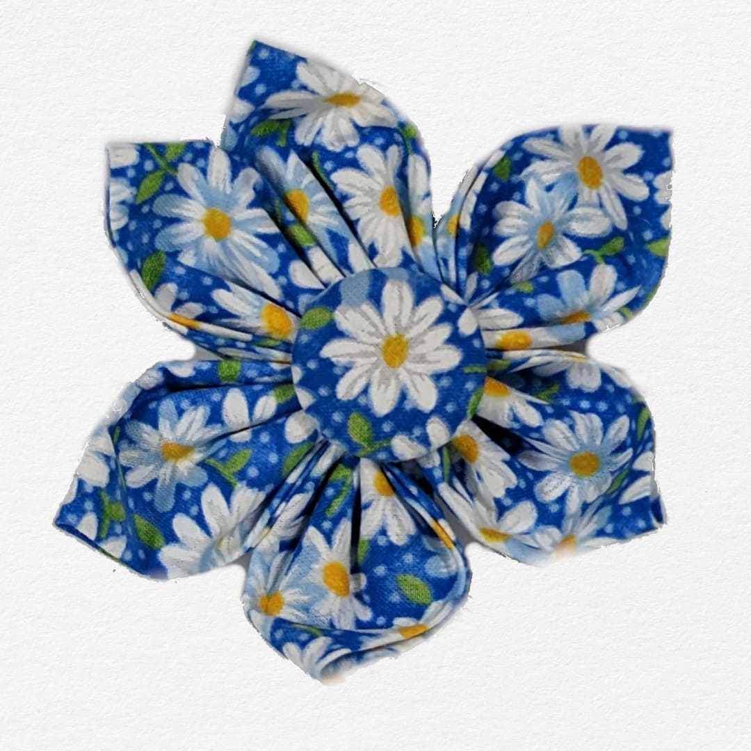 Sky Blue Daisy Dog Flower Collar