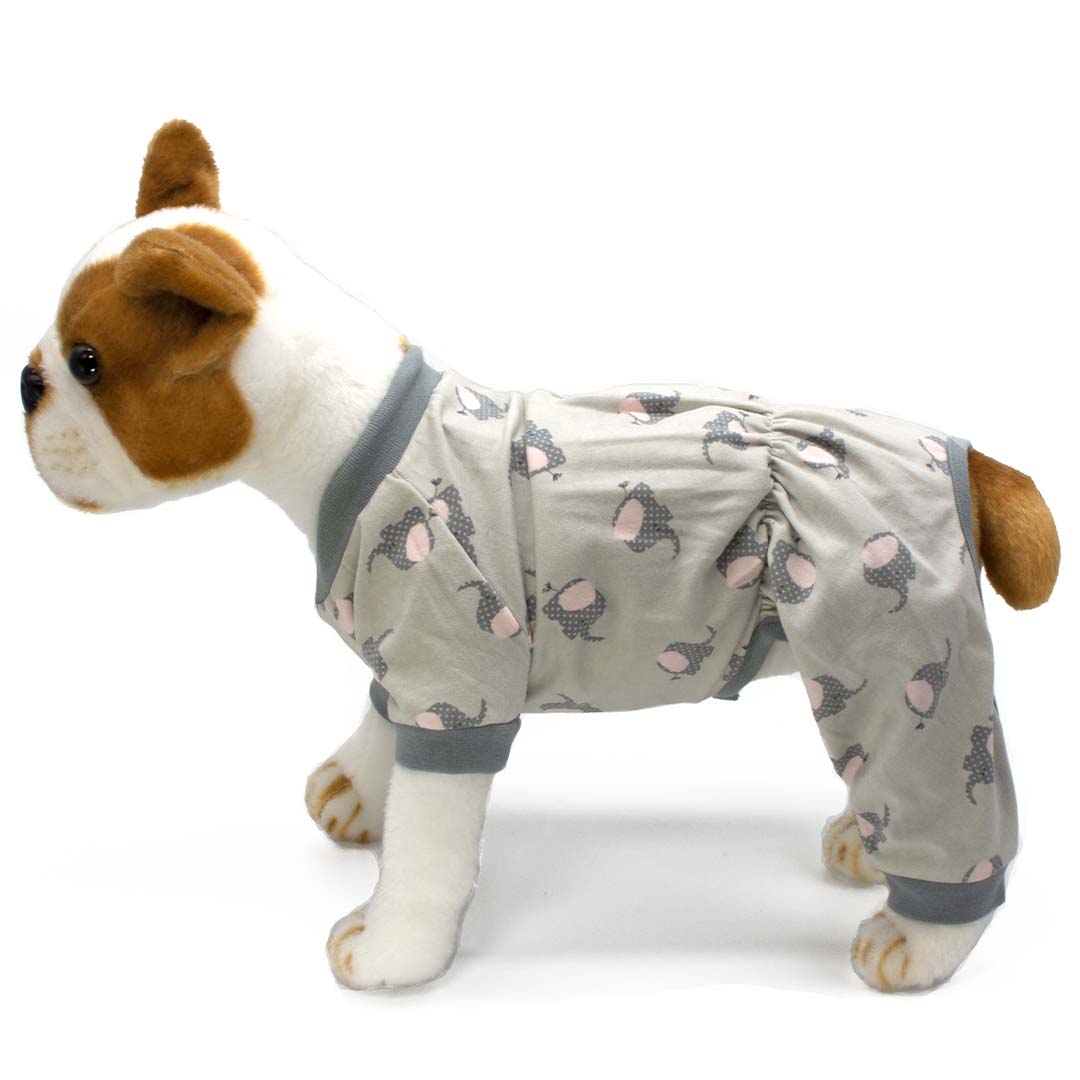 Gray Elephant Dog Pajamas