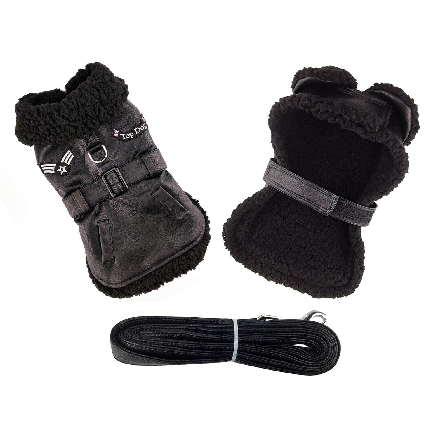 Top Dog Classic Bomber Sherpa with Matching Leash - Waggy Pups