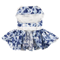 Thumbnail for Blue Rose Dog Dress with Matching Leash