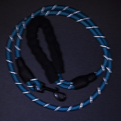 5ft Blue Reflective Rope Dog Leash - Waggy Pups