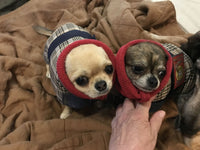 Thumbnail for Raspberry Cotton Dog Snoodie, Dog Scarf, Dog Cowl, Dog Ear Warmer