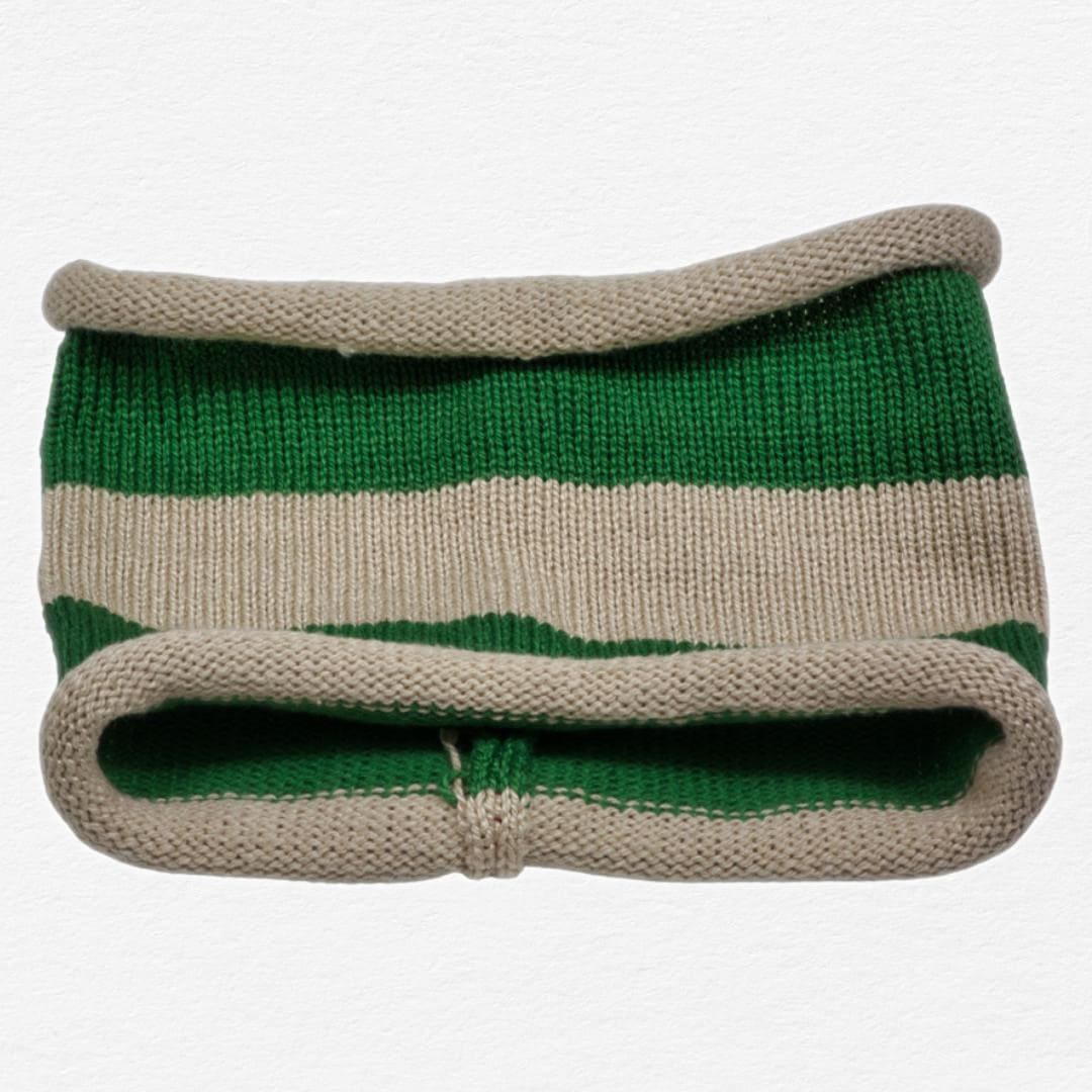 Fern & Cosmic Latte Stripe Cotton Dog Snoodie