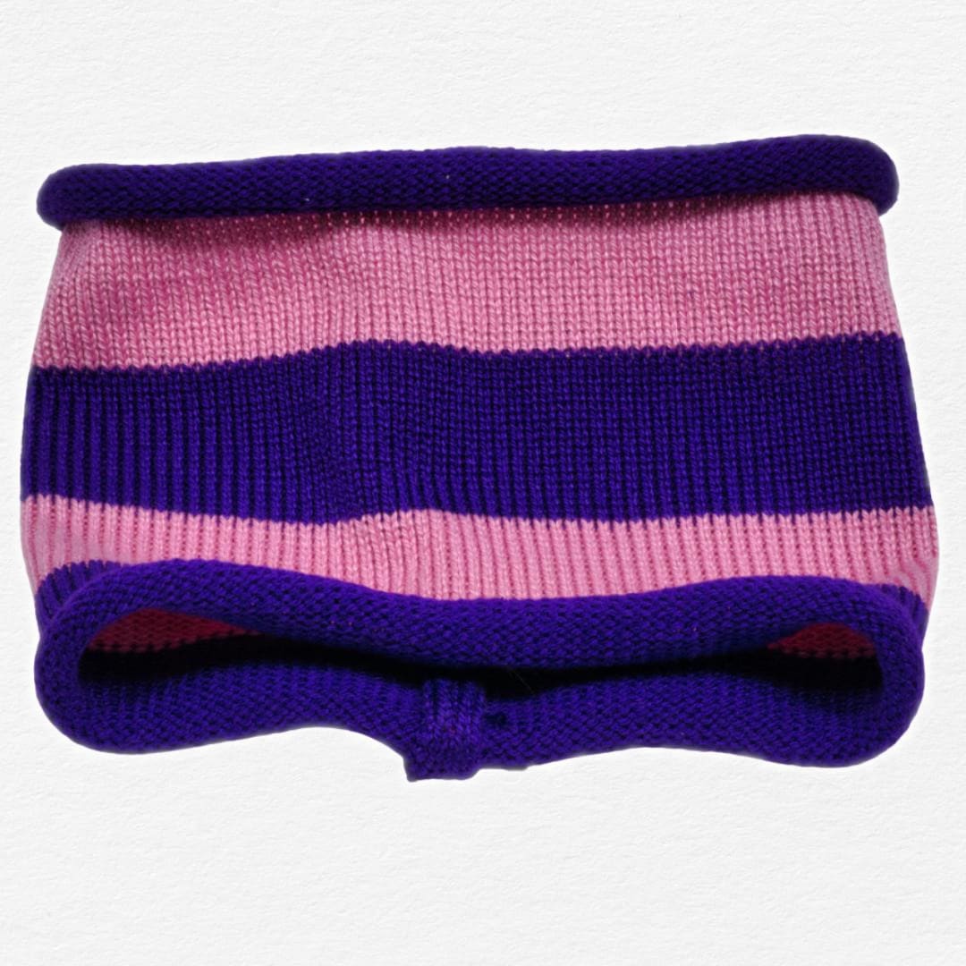 Indigo Pink Stripe Cotton Dog Snoodie