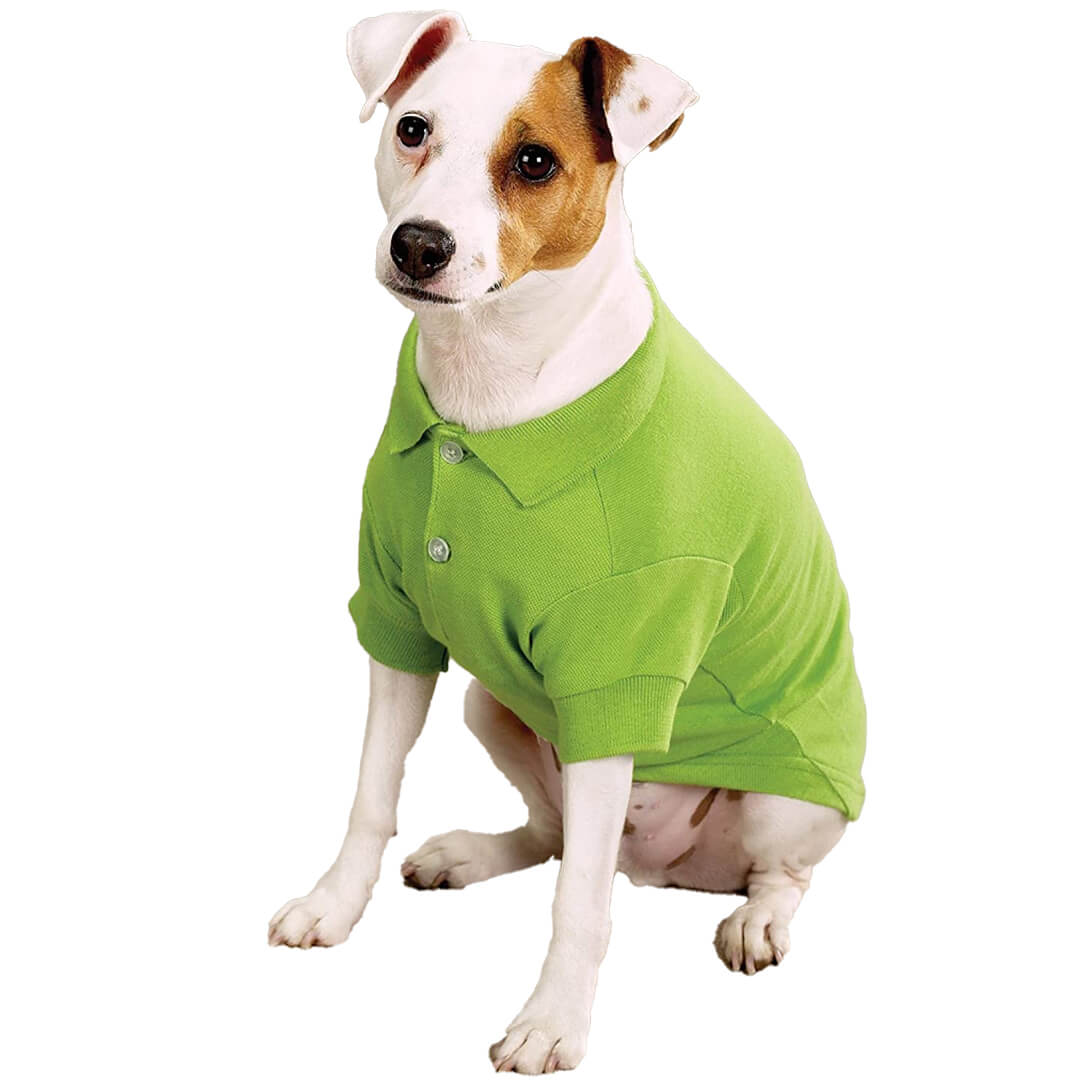 Parrot Green Dog Polo Shirt